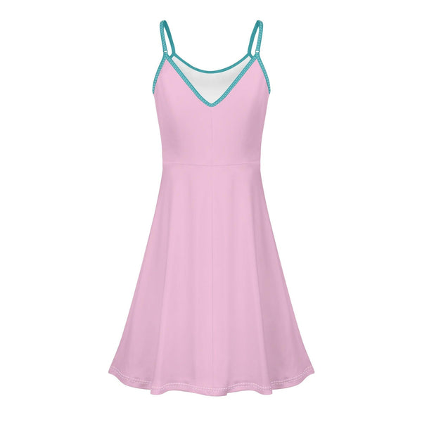 Women's Lounge Sleeveless Adjustable Spaghetti Strap Short Swing Dress