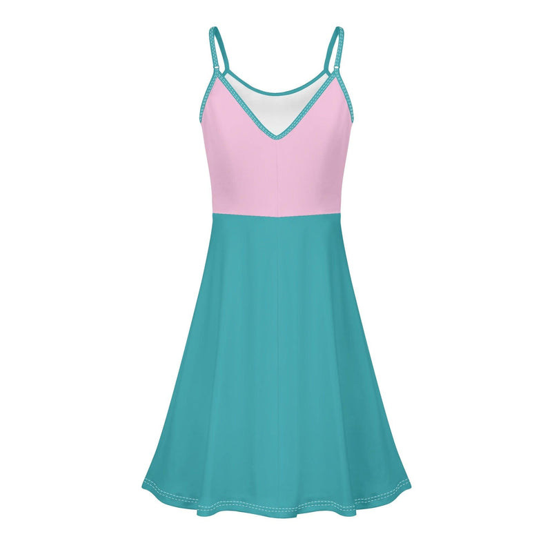 Women's Lounge Sleeveless Adjustable Spaghetti Strap Short Swing Dress