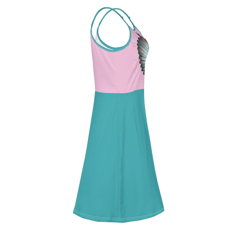 Women's Lounge Sleeveless Adjustable Spaghetti Strap Short Swing Dress