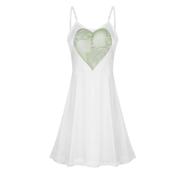 Women's Lounge Sleeveless Adjustable Spaghetti Strap Short Swing Dress