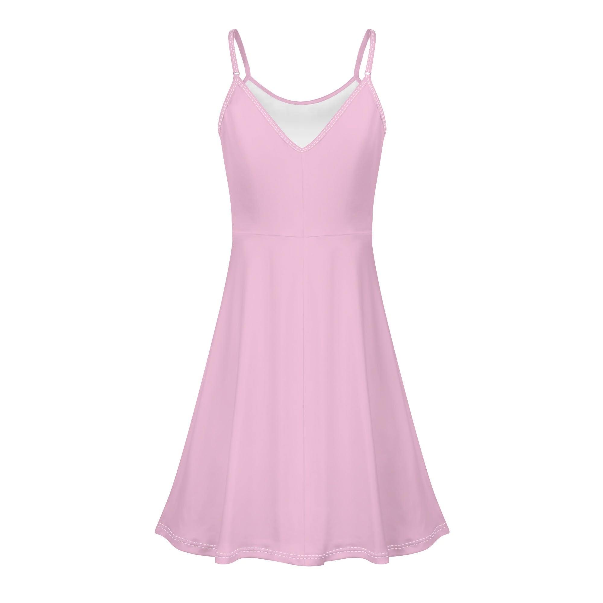Women's Lounge Sleeveless Adjustable Spaghetti Strap Short Swing Dress - MES...Where