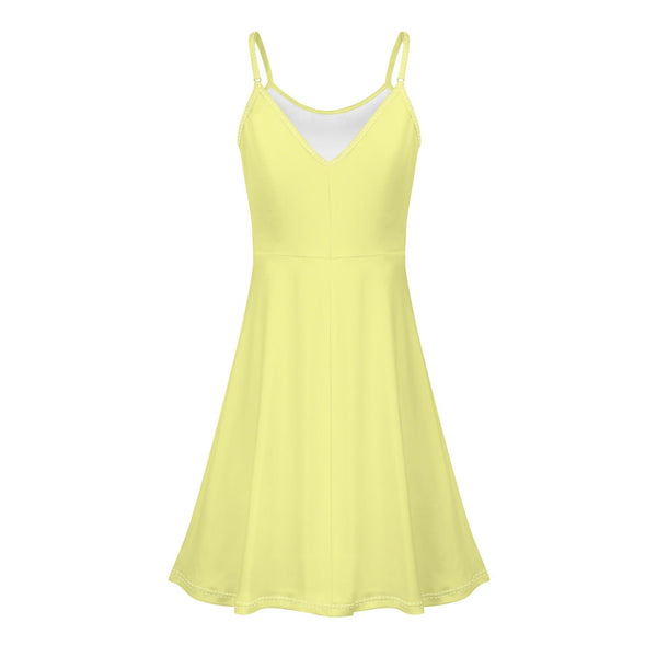 Women's Lounge Sleeveless Adjustable Spaghetti Strap Short Swing Dress