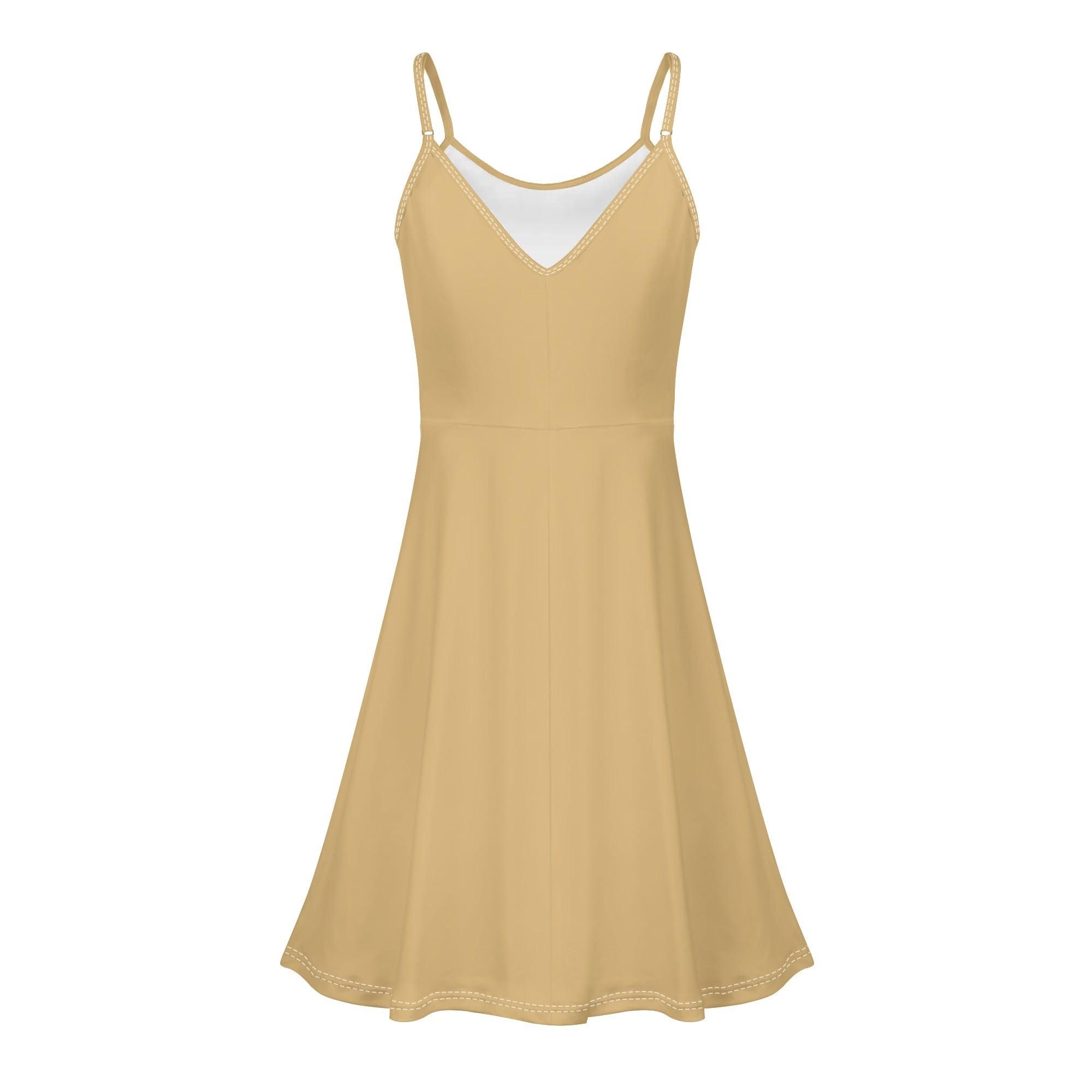 Women's Lounge Sleeveless Adjustable Spaghetti Strap Short Swing Dress - MES...Where