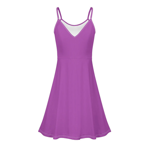 Women's Lounge Sleeveless Adjustable Spaghetti Strap Short Swing Dress
