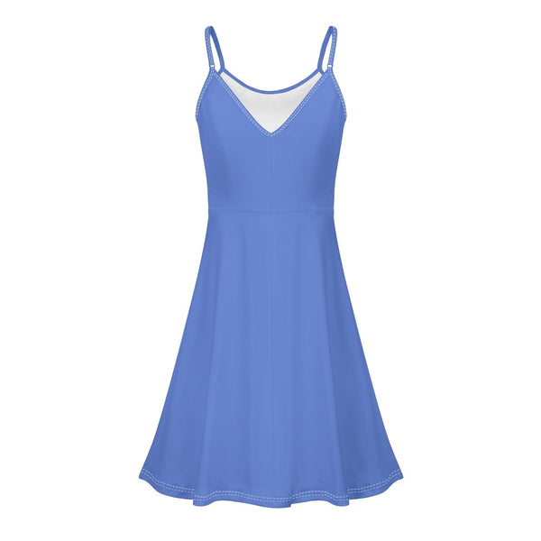 Women's Lounge Sleeveless Adjustable Spaghetti Strap Short Swing Dress