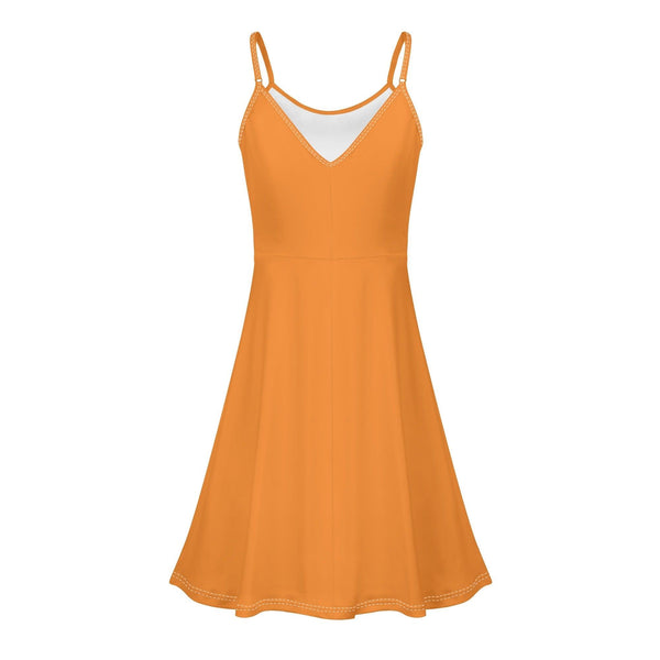 Women's Lounge Sleeveless Adjustable Spaghetti Strap Short Swing Dress