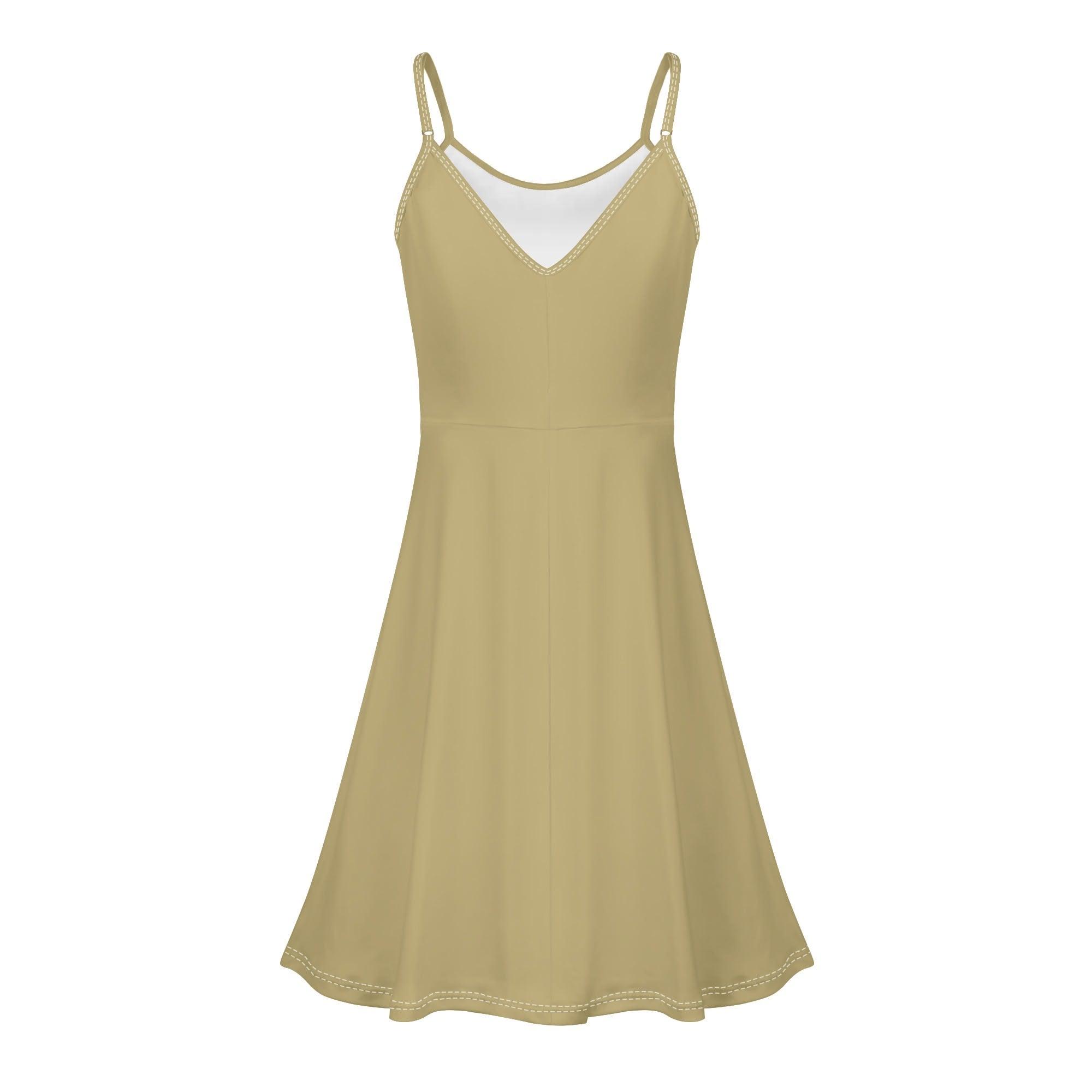 Women's Lounge Sleeveless Adjustable Spaghetti Strap Short Swing Dress - MES...Where