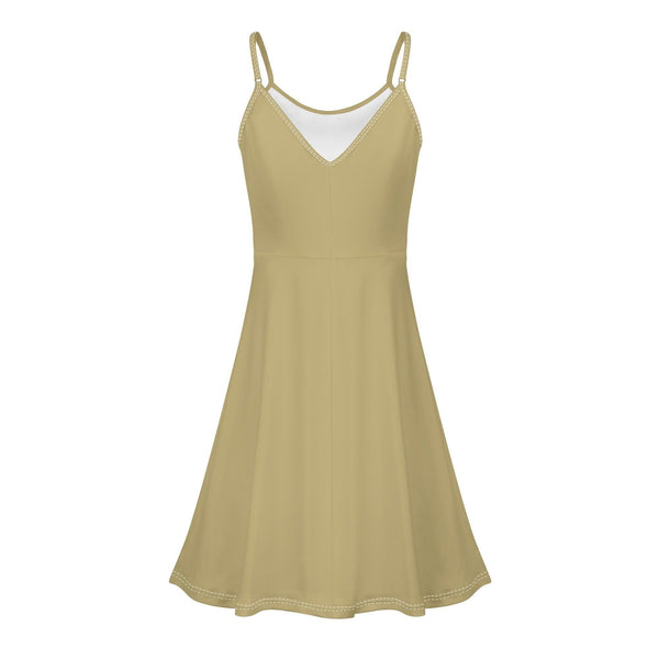 Women's Lounge Sleeveless Adjustable Spaghetti Strap Short Swing Dress