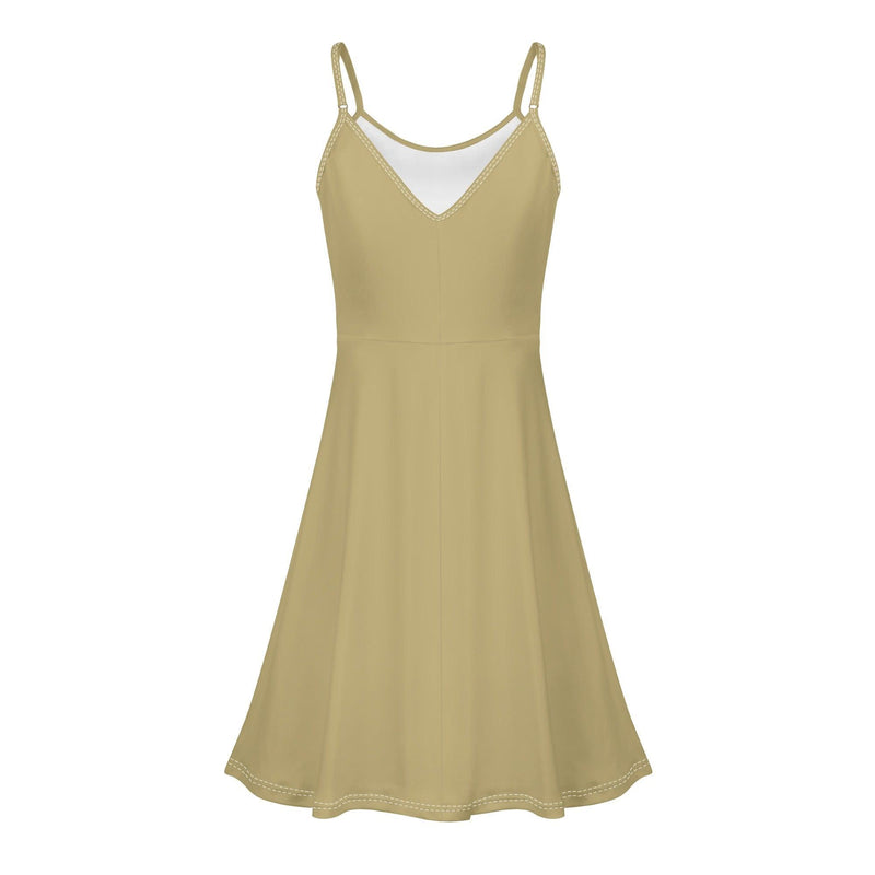 Women's Lounge Sleeveless Adjustable Spaghetti Strap Short Swing Dress