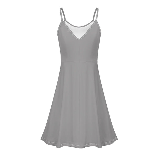 Women's Lounge Sleeveless Adjustable Spaghetti Strap Short Swing Dress