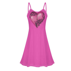 Women's Lounge Sleeveless Adjustable Spaghetti Strap Short Dress Swing Dress