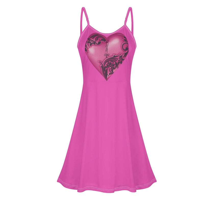 Women's Lounge Sleeveless Adjustable Spaghetti Strap Short Dress Swing Dress