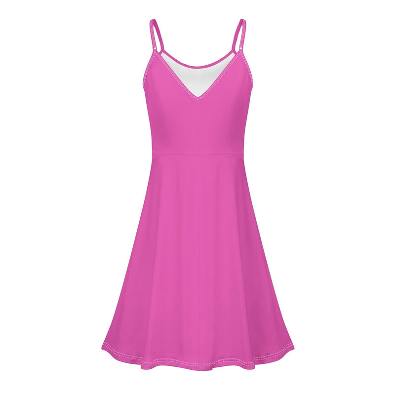 Women's Lounge Sleeveless Adjustable Spaghetti Strap Short Dress Swing Dress