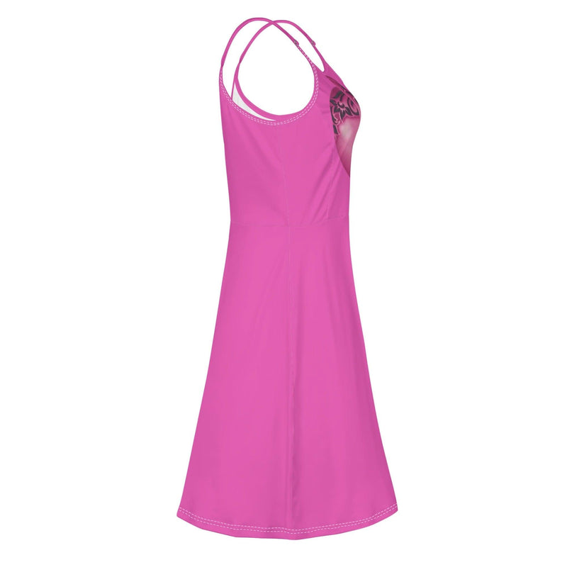Women's Lounge Sleeveless Adjustable Spaghetti Strap Short Dress Swing Dress