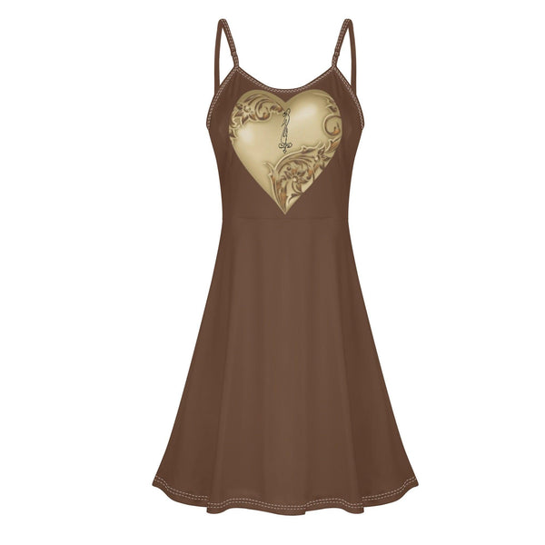 Women's Lounge Sleeveless Adjustable Spaghetti Strap Short Swing Dress