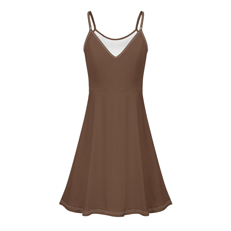 Women's Lounge Sleeveless Adjustable Spaghetti Strap Short Swing Dress