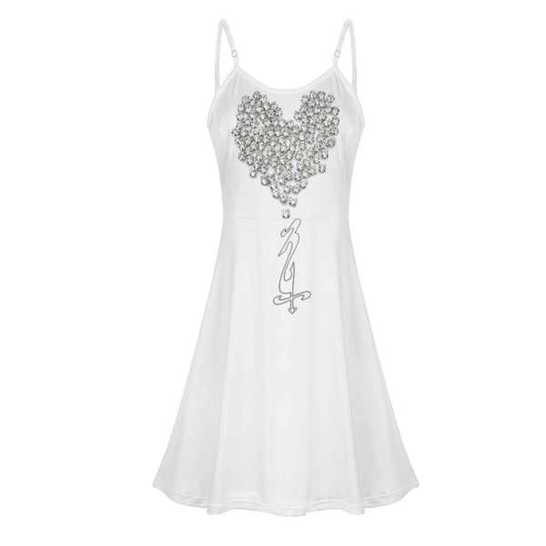 Women's Lounge Sleeveless Adjustable Spaghetti Strap Short Swing Dress