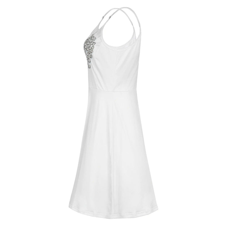 Women's Lounge Sleeveless Adjustable Spaghetti Strap Short Swing Dress