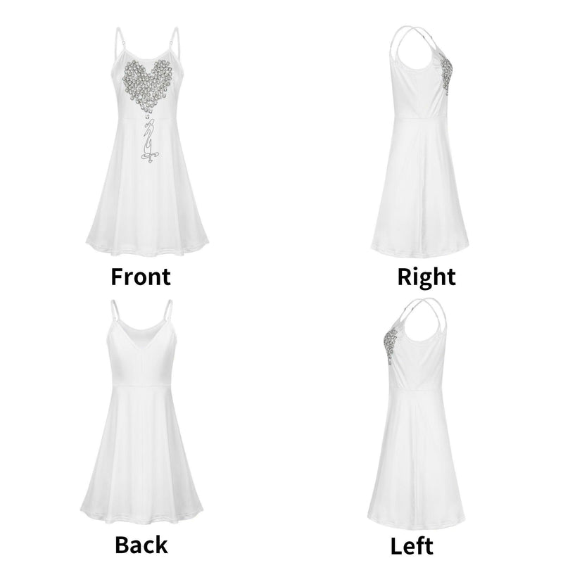 Women's Lounge Sleeveless Adjustable Spaghetti Strap Short Swing Dress