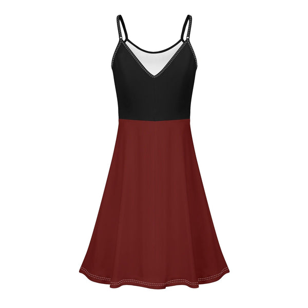 Women's Lounge Sleeveless Adjustable Spaghetti Strap Short Swing Dress