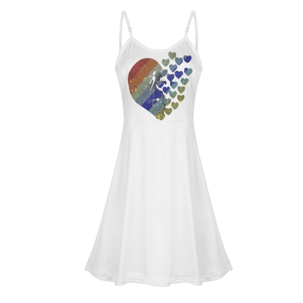 Women's Lounge Sleeveless Adjustable Spaghetti Strap Short Swing Dress