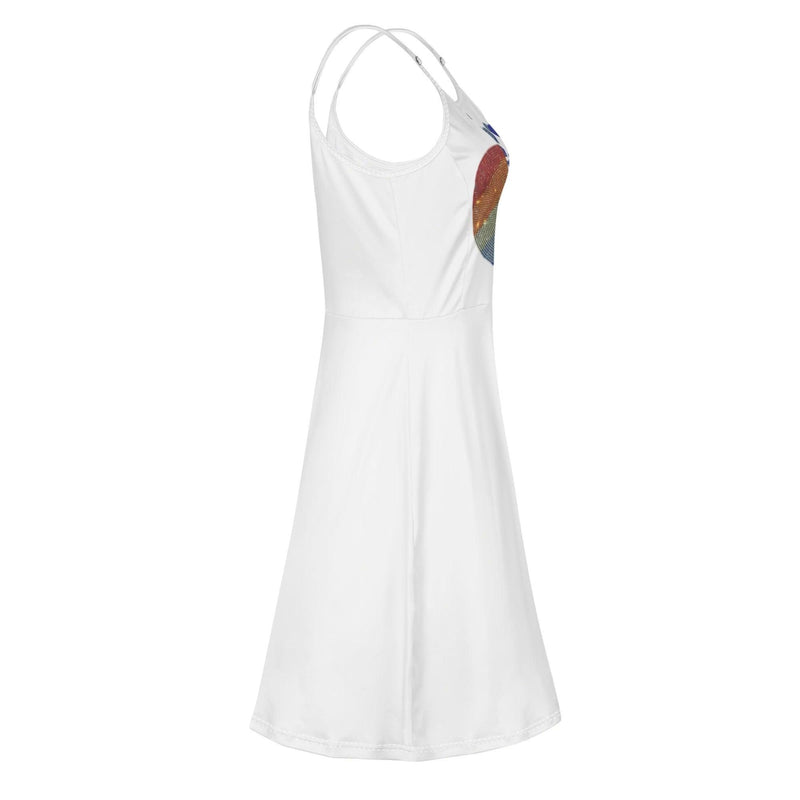 Women's Lounge Sleeveless Adjustable Spaghetti Strap Short Swing Dress