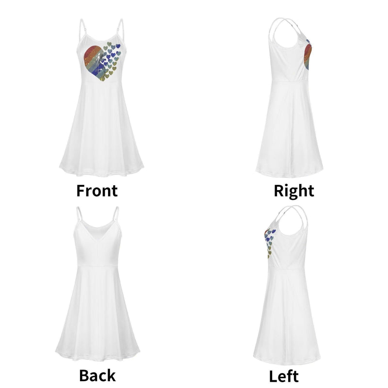 Women's Lounge Sleeveless Adjustable Spaghetti Strap Short Swing Dress