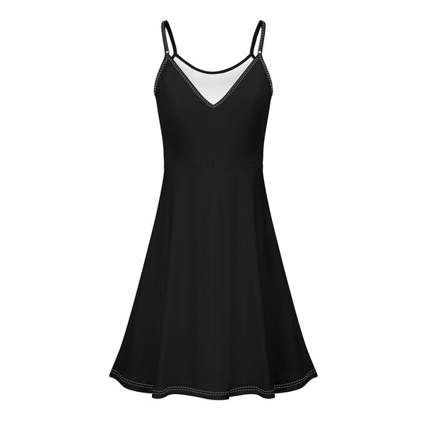 Women's Lounge Sleeveless Adjustable Spaghetti Strap Short Swing Dress