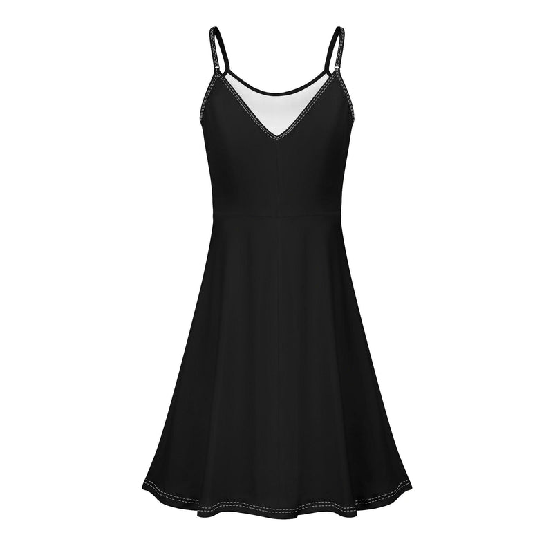 Women's Lounge Sleeveless Adjustable Spaghetti Strap Short Swing Dress