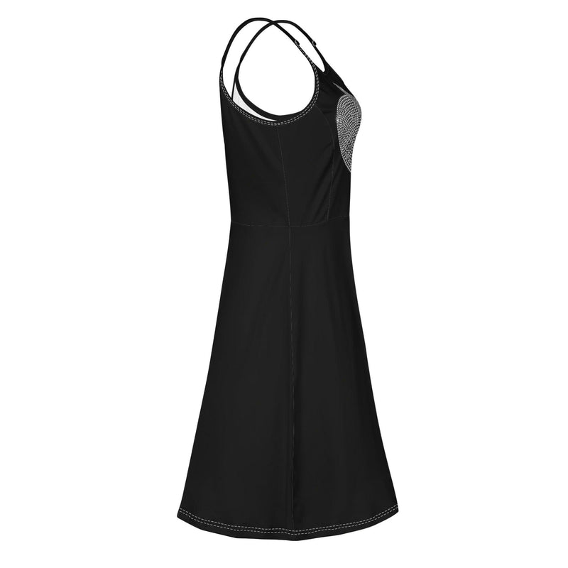 Women's Lounge Sleeveless Adjustable Spaghetti Strap Short Swing Dress