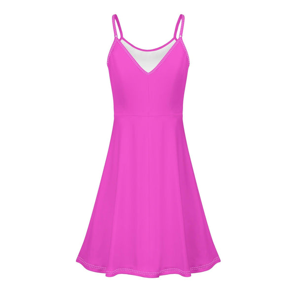 Women's Lounge Sleeveless Adjustable Spaghetti Strap Short Swing Dress