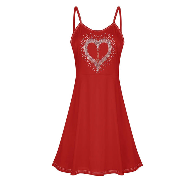 Women's Lounge Sleeveless Adjustable Spaghetti Strap Short Swing Dress