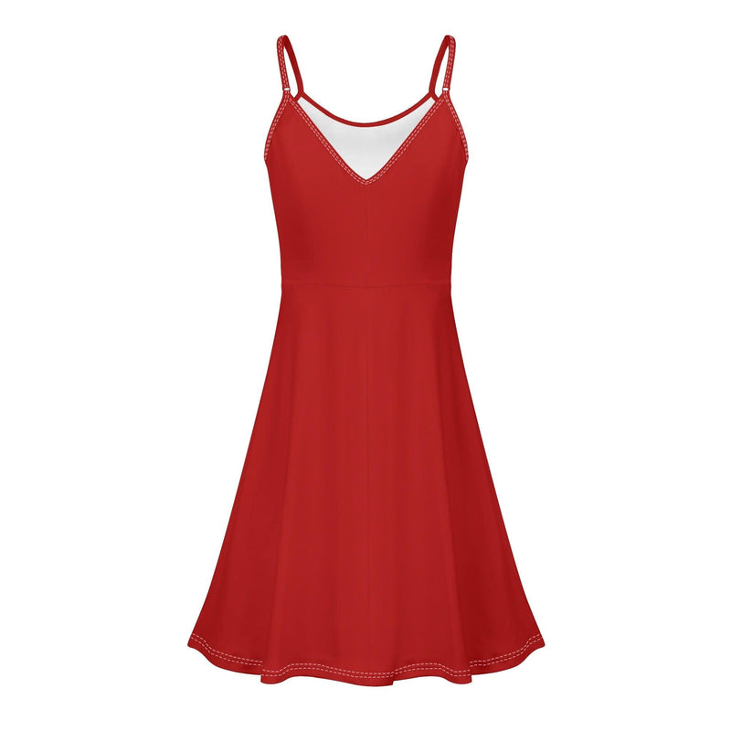 Women's Lounge Sleeveless Adjustable Spaghetti Strap Short Swing Dress