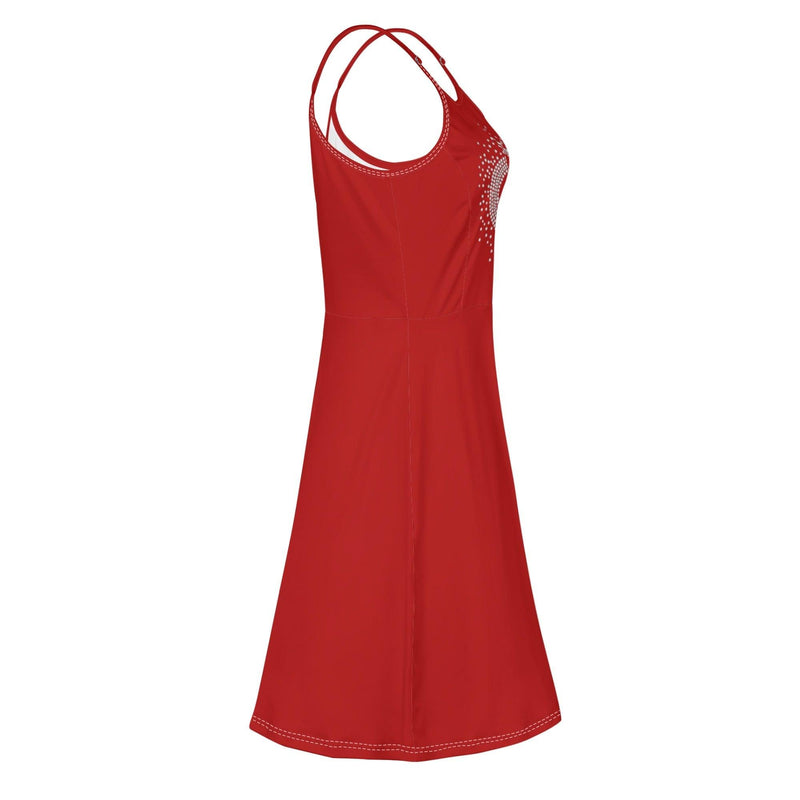 Women's Lounge Sleeveless Adjustable Spaghetti Strap Short Swing Dress