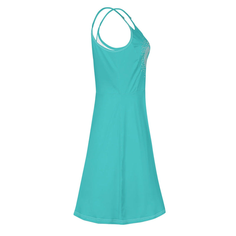 Women's Lounge Sleeveless Adjustable Spaghetti Strap Short Swing Dress