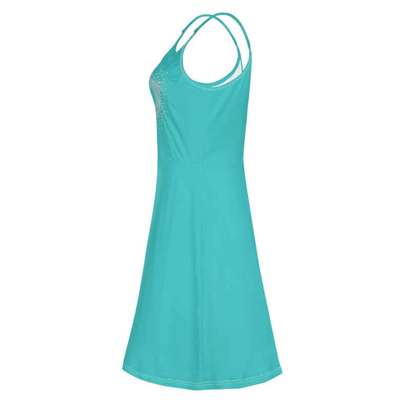 Women's Lounge Sleeveless Adjustable Spaghetti Strap Short Swing Dress