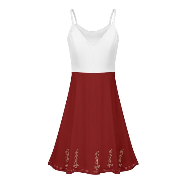 Women's Lounge Sleeveless Adjustable Spaghetti Strap Short Swing Dress