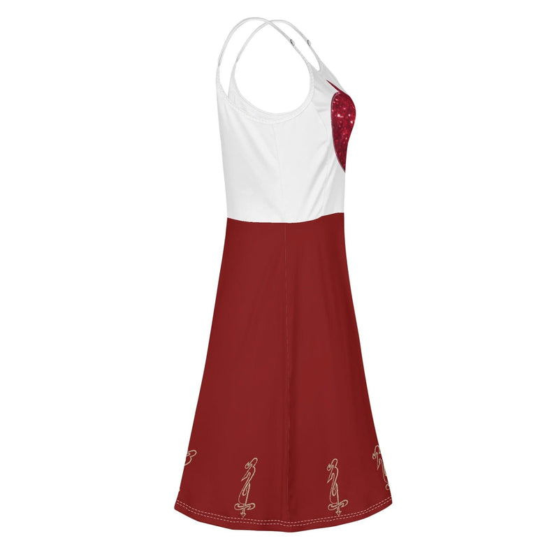 Women's Lounge Sleeveless Adjustable Spaghetti Strap Short Swing Dress