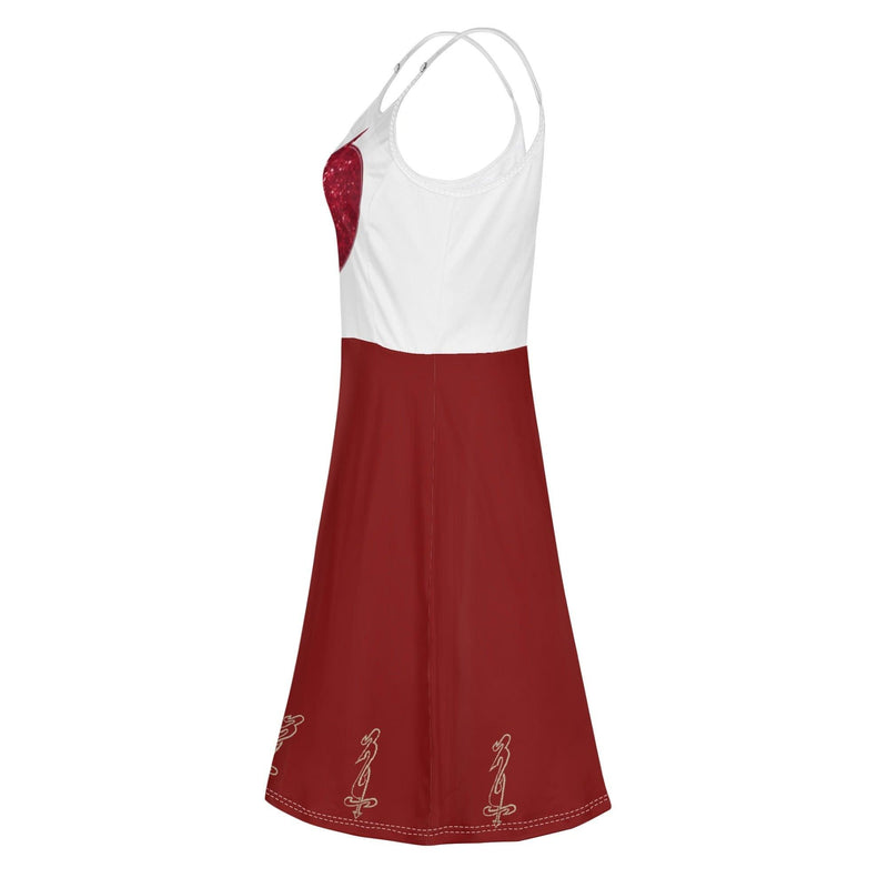 Women's Lounge Sleeveless Adjustable Spaghetti Strap Short Swing Dress