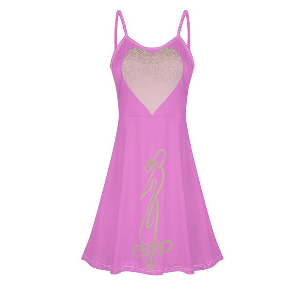 Women's Lounge Sleeveless Adjustable Spaghetti Strap Short Swing Dress