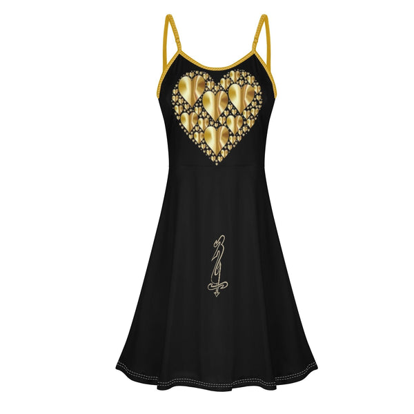 Women's Lounge Sleeveless Adjustable Spaghetti Strap Short Swing Dress