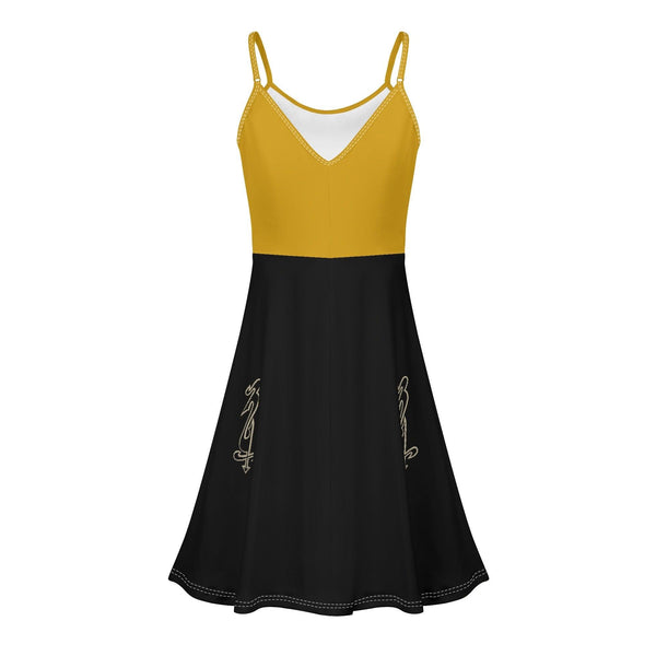 Women's Lounge Sleeveless Adjustable Spaghetti Strap Short Swing Dress