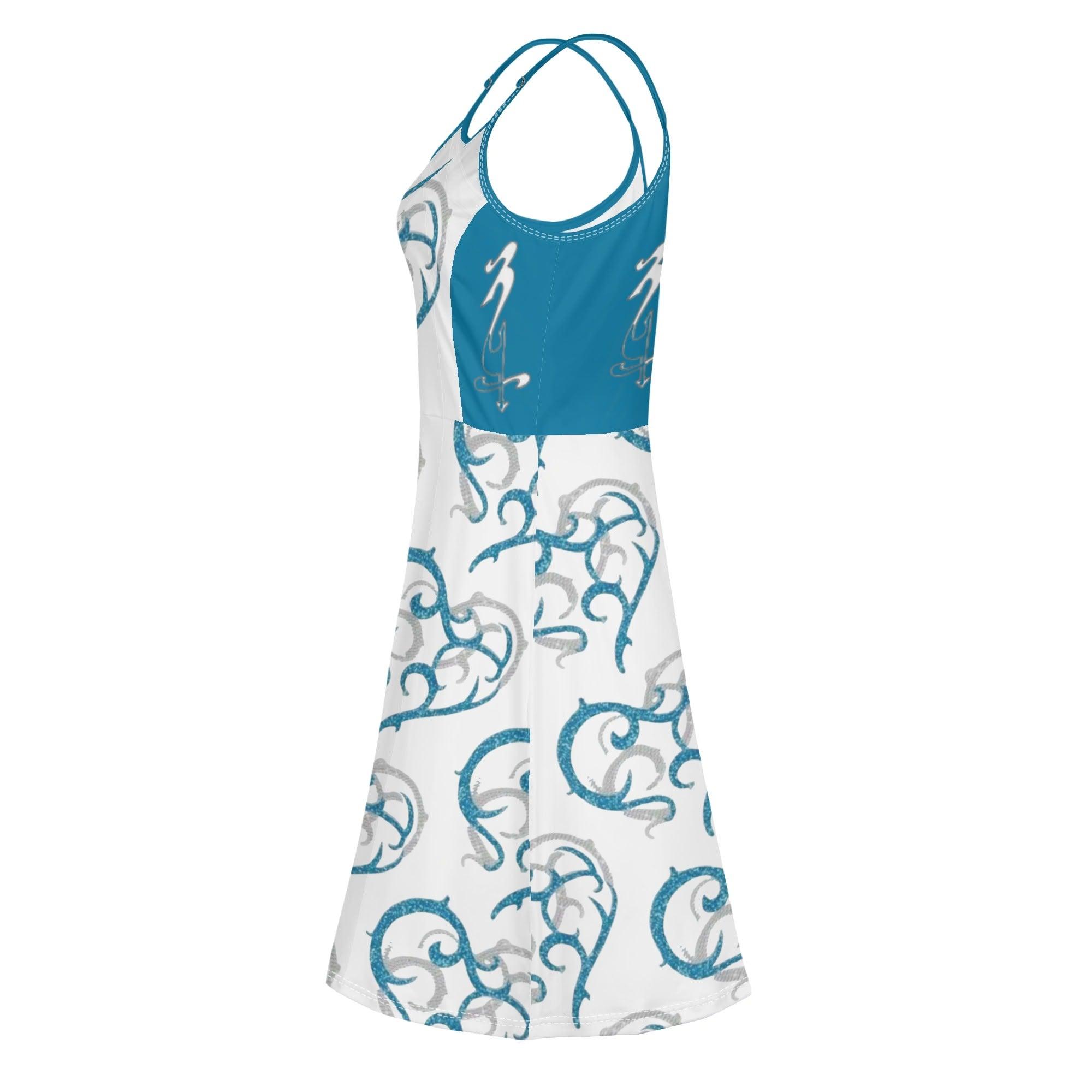 Women's Lounge Sleeveless Adjustable Spaghetti Strap Short Swing Dress - MES...Where