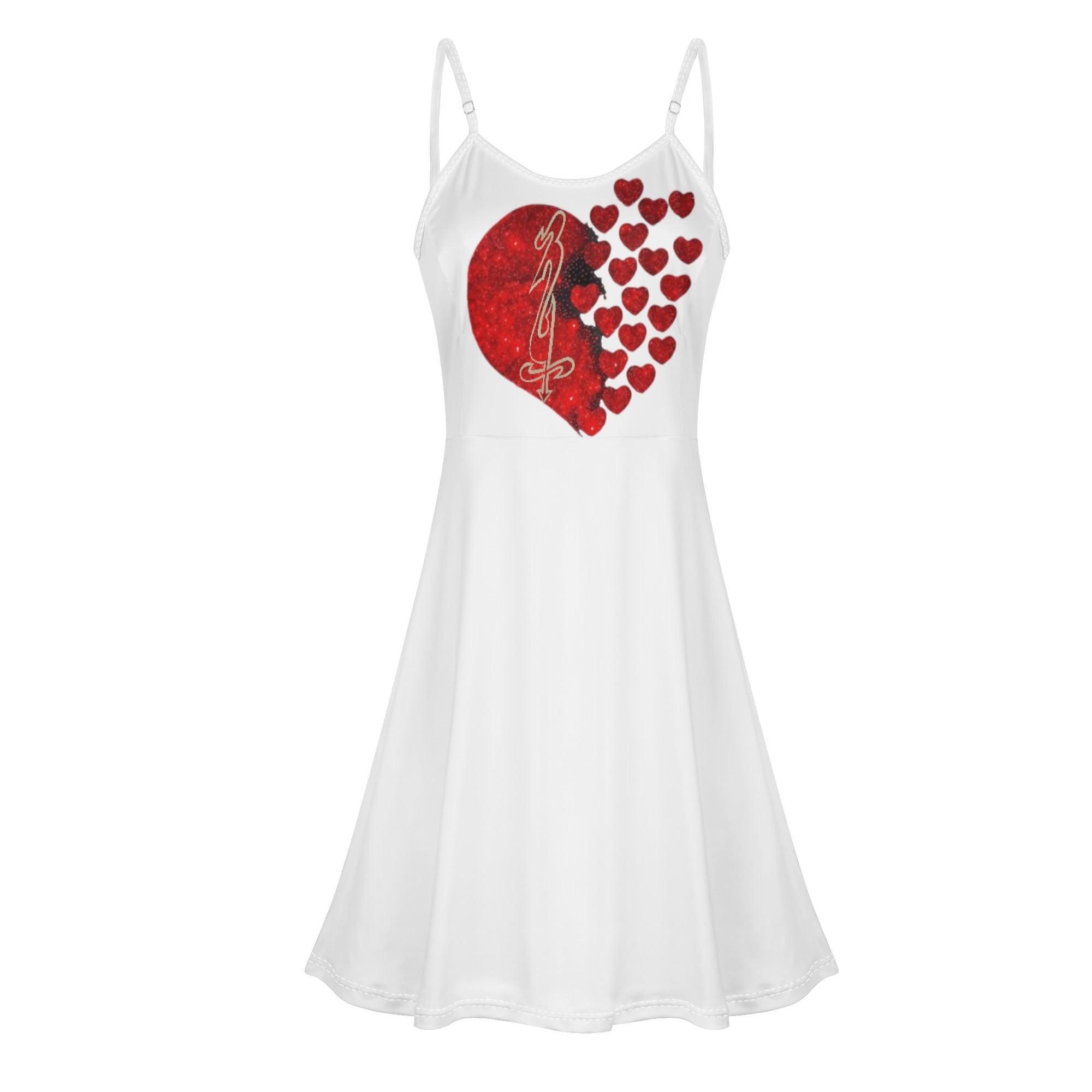Women's Lounge Sleeveless Adjustable Spaghetti Strap Short Swing Dress - MES...Where