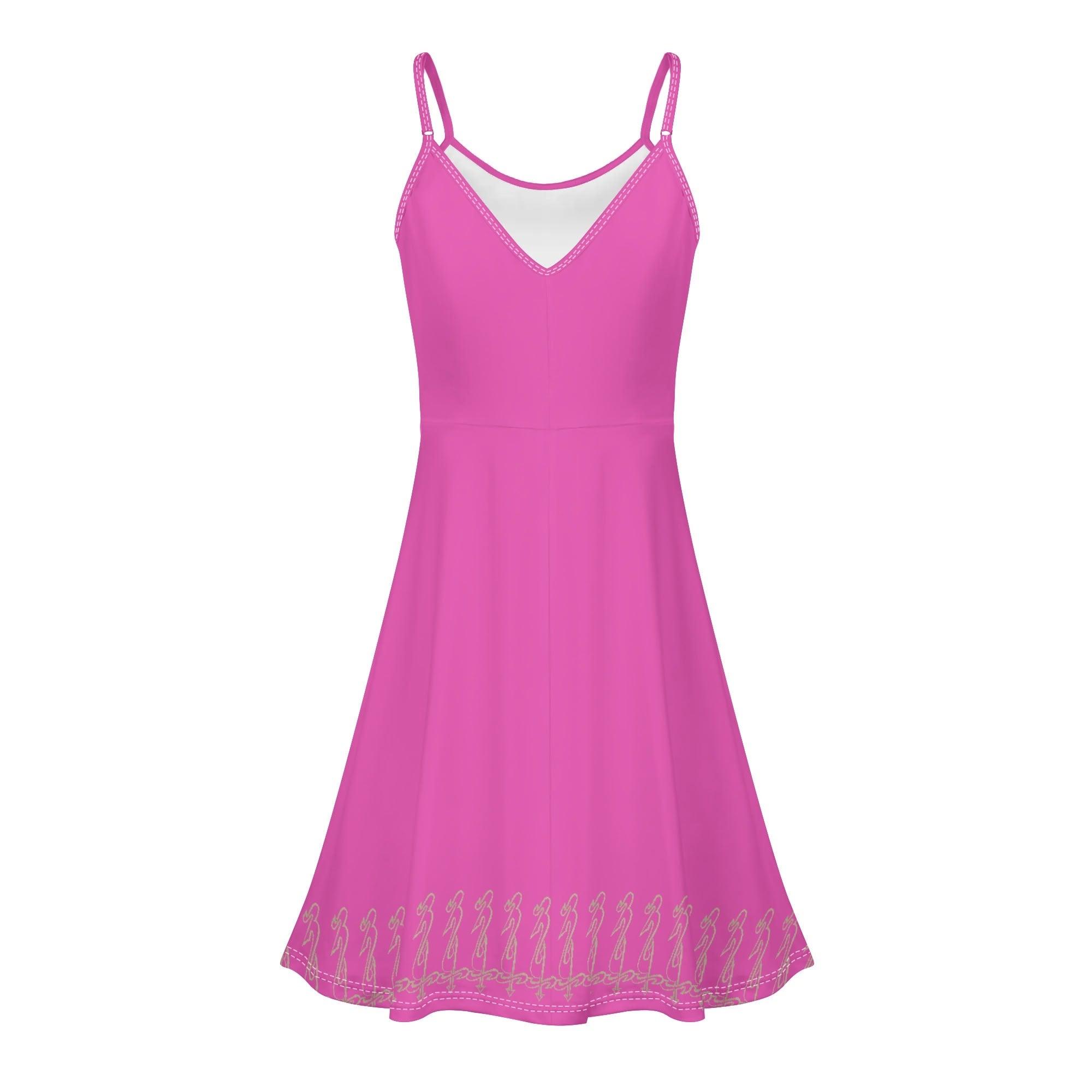 Women's Lounge Sleeveless Adjustable Spaghetti Strap Short Swing Dress - MES...Where