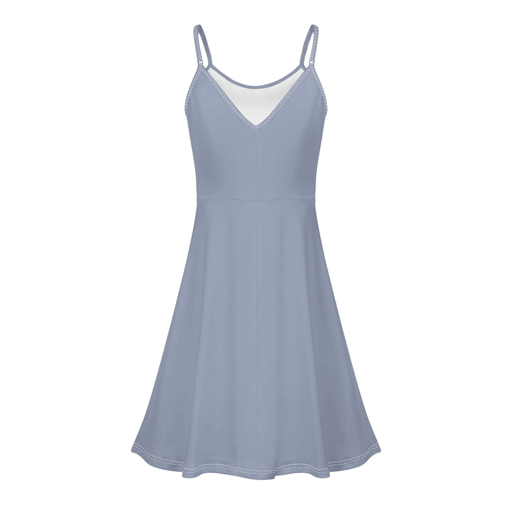 Women's Lounge Sleeveless Adjustable Spaghetti Strap Short Swing Dress - MES...Where