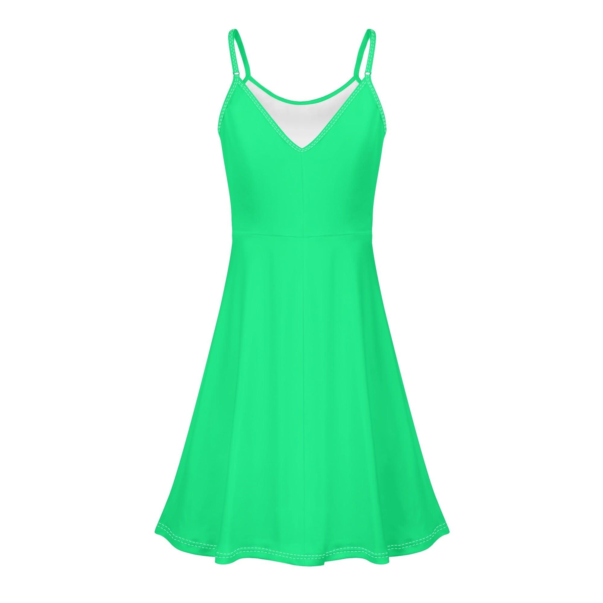 Women's Lounge Sleeveless Adjustable Spaghetti Strap Short Swing Dress - MES...Where