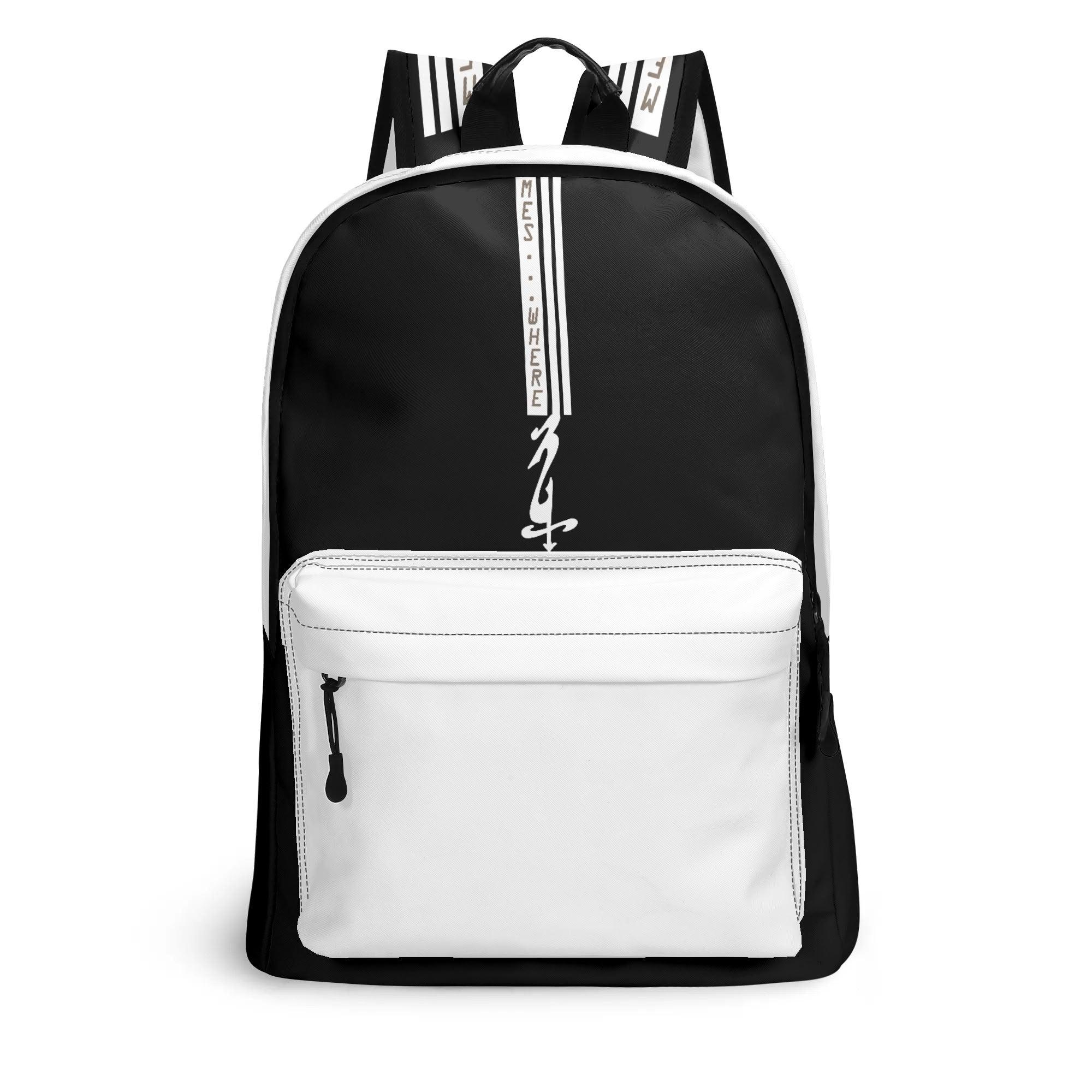 Men's 17 Inch Twill (PU) Leather School Backpack - MES...Where
