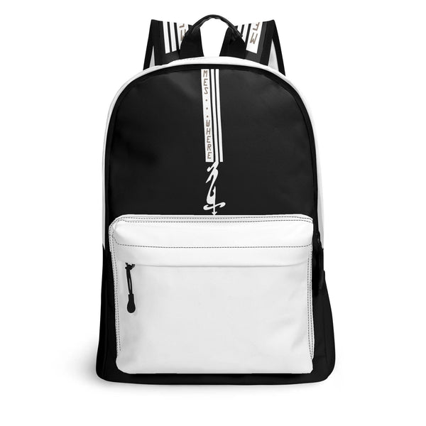 Men's 17 Inch Twill (PU) Leather School Backpack