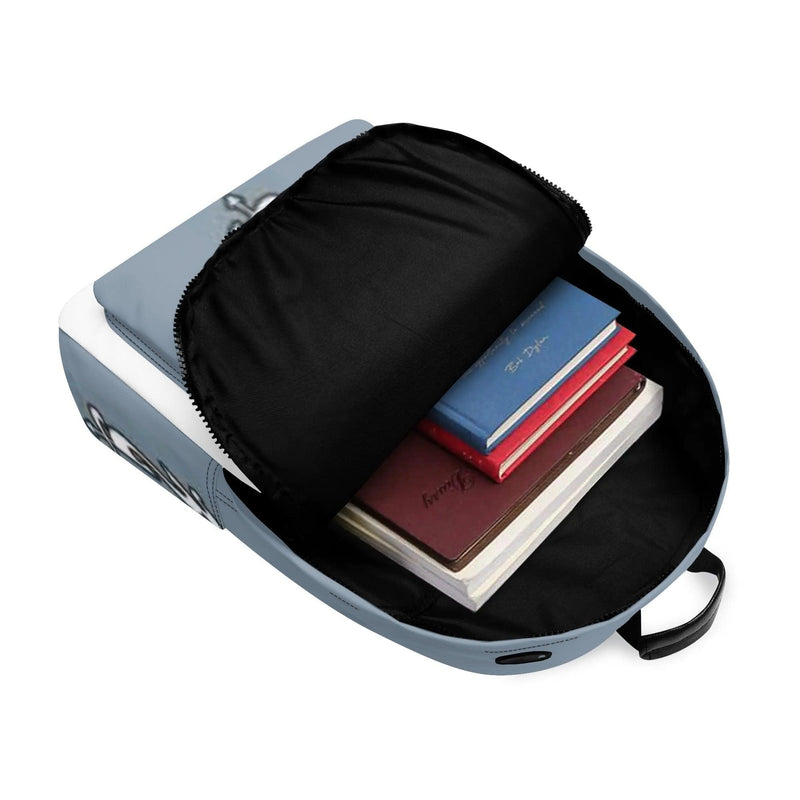 Men's 17 Inch Twill (PU) Leather School Backpack